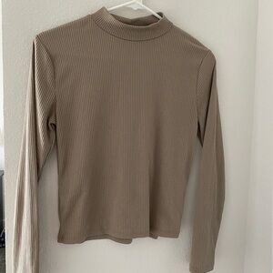 Ribbed Long Sleeve Turtleneck